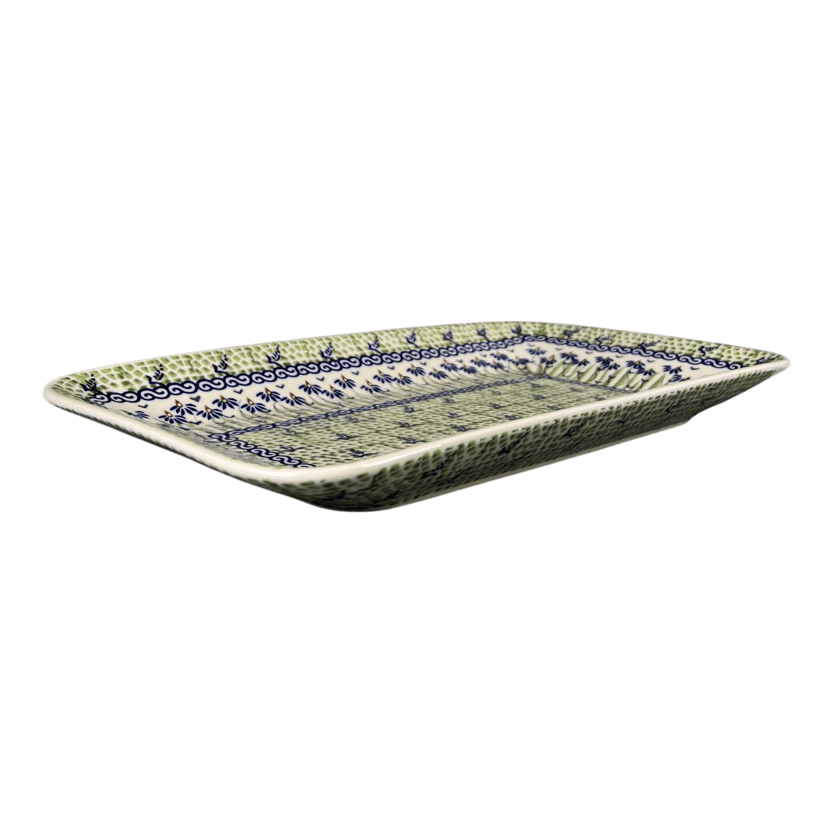 Platter, Rectangular, 14" x 8" in "Riverbank" by Manufaktura | P202T-MC15