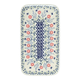 Platter, Rectangular, 14" x 8" in "Butterfly Blossoms" by Manufaktura | P202T-MM02