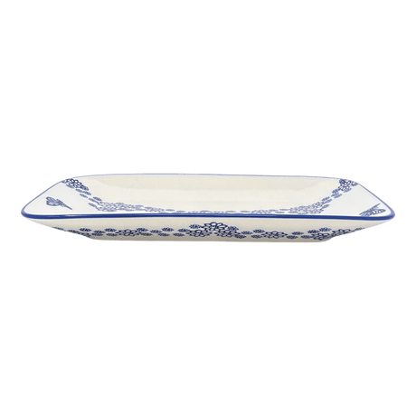 Platter, Rectangular, 14" x 8" in "Butterfly Garden" by Manufaktura | P202T-MOT1