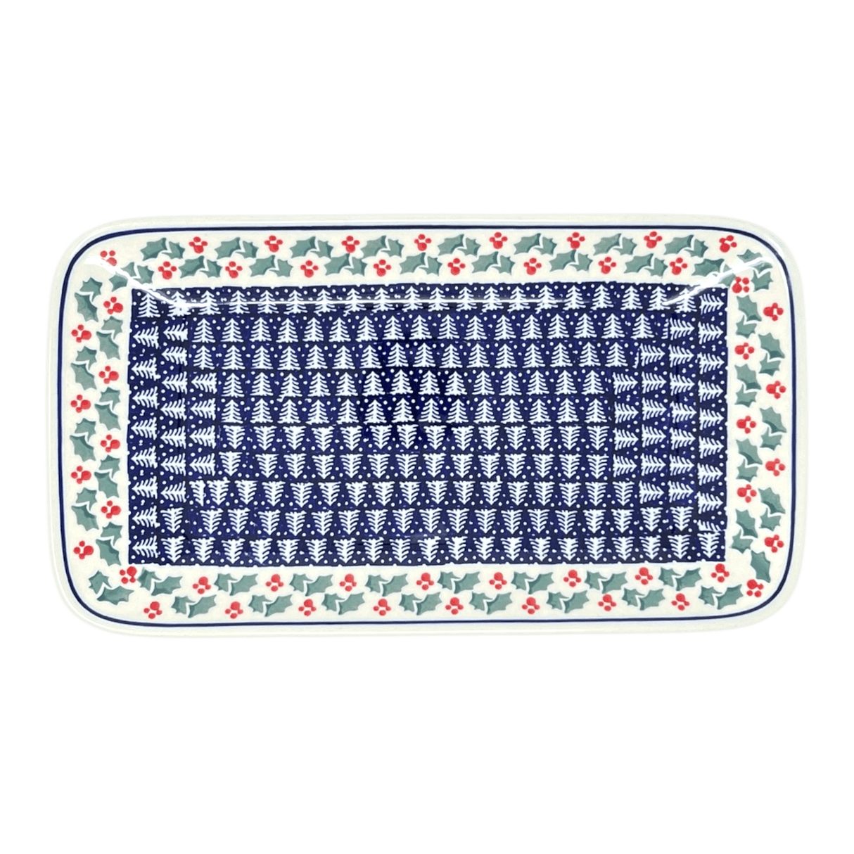 Platter, Rectangular, 14" x 8" in "Holiday Cheer" by Manufaktura | P202T-NOS2