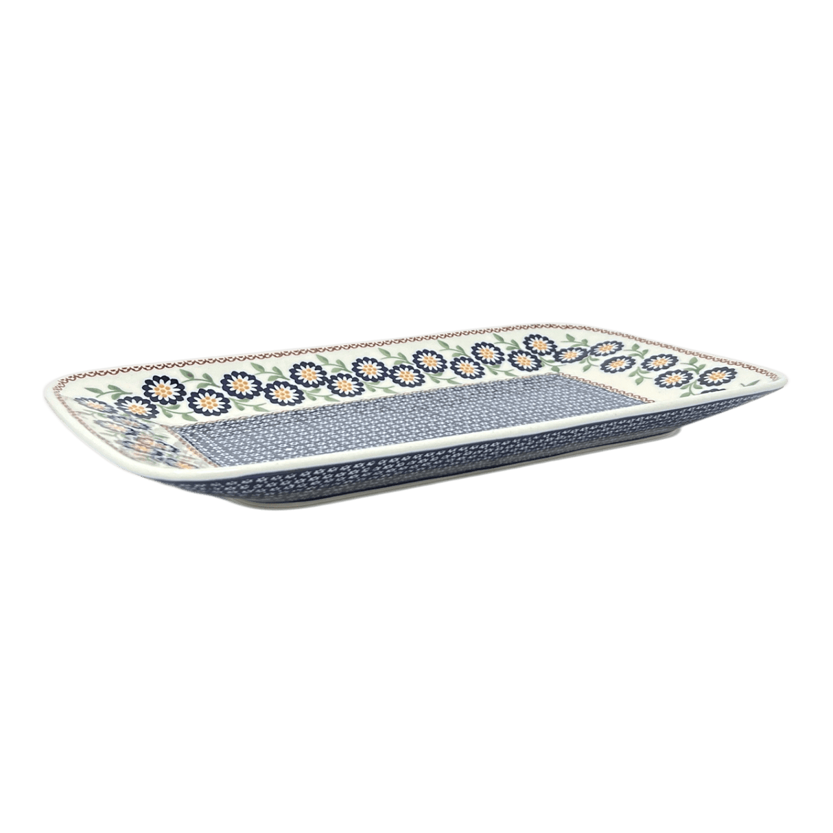 Platter, Rectangular, 14" x 8" in "Mums the Word" by Manufaktura | P202T-P178
