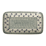 Platter, Rectangular, 14" x 8" in "Woven Pansies" by Manufaktura | P202T-RV