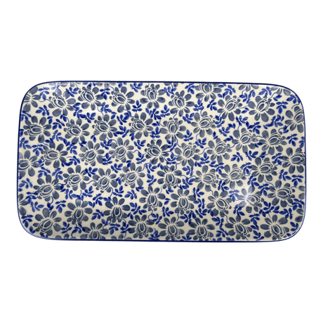 Platter, Rectangular, 14" x 8" in "English Blue" by Manufaktura | P202U-AS53