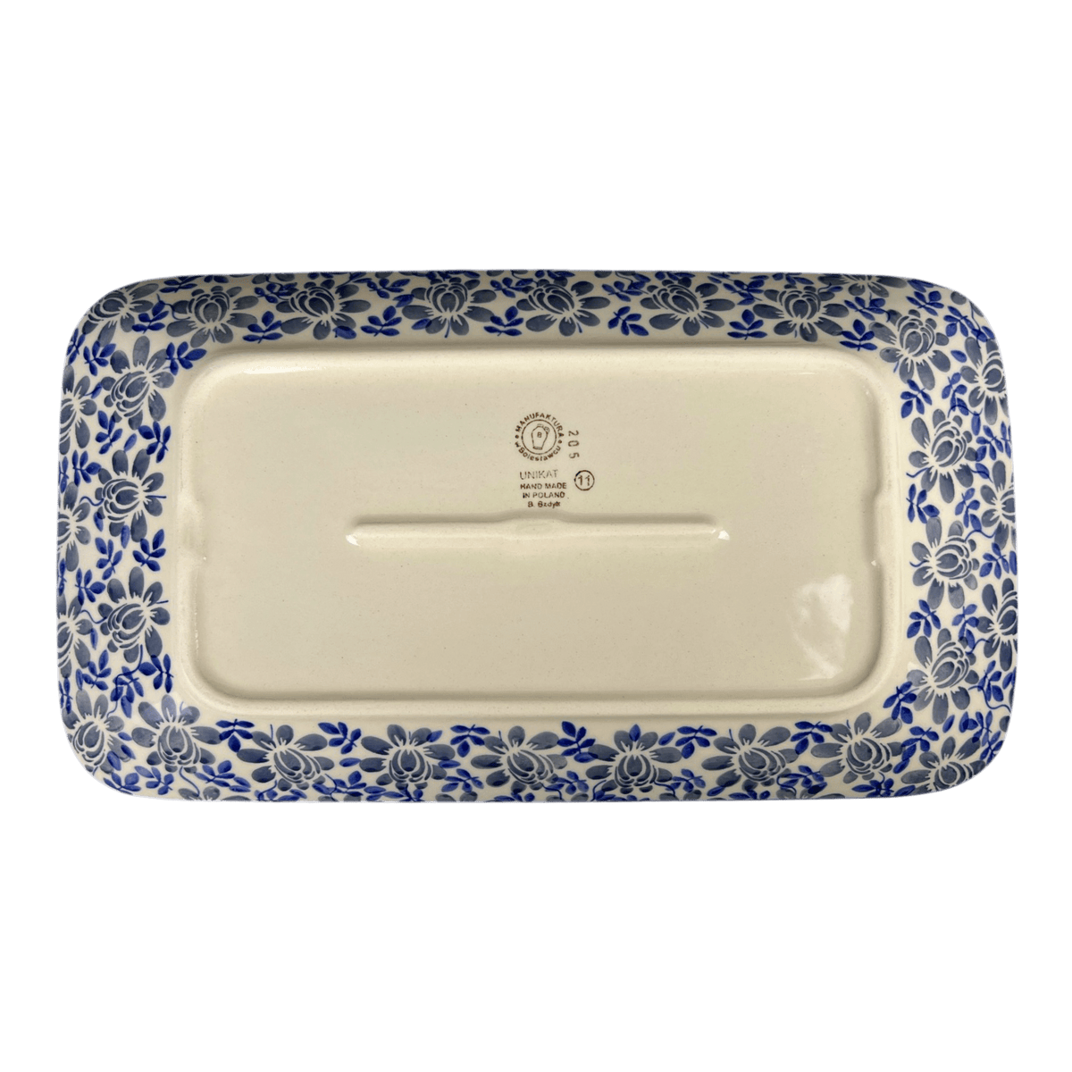 Platter, Rectangular, 14" x 8" in "English Blue" by Manufaktura | P202U-AS53