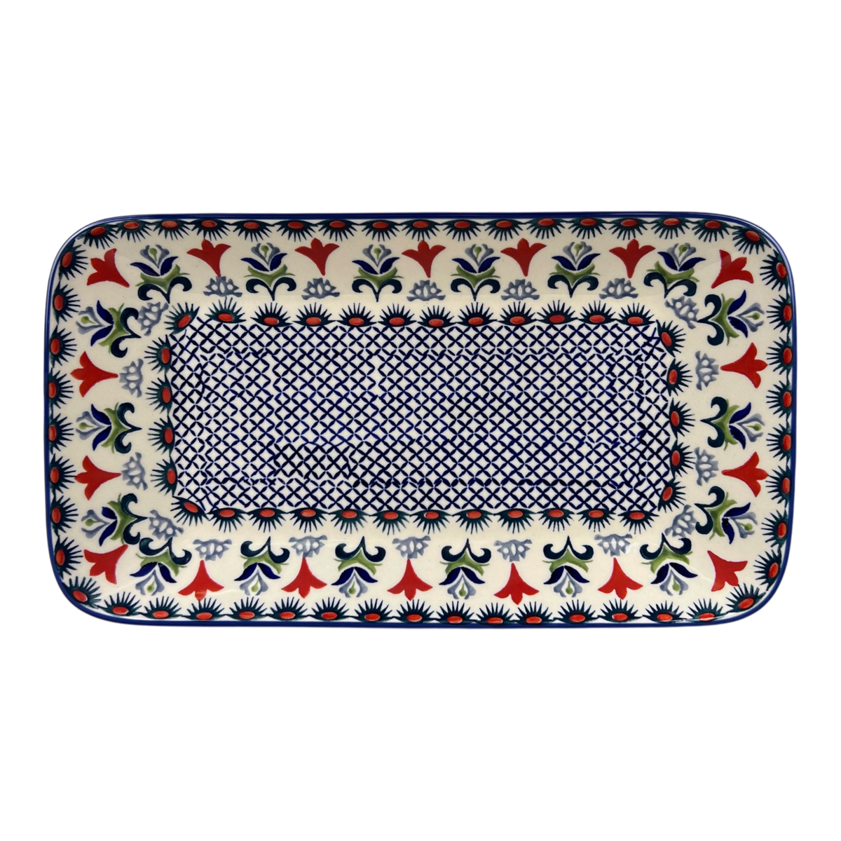 Platter, Rectangular, 14" x 8" in "Scandinavian Scarlet" by Manufaktura | P202U-P295