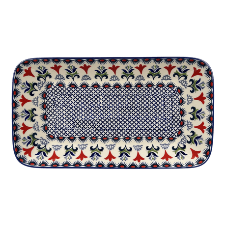 Platter, Rectangular, 14" x 8" in "Scandinavian Scarlet" by Manufaktura | P202U-P295