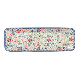 Platter, Rectangular, Long, 19.5" x 6.75" in "Full Bloom" by Manufaktura | P204S-EO34