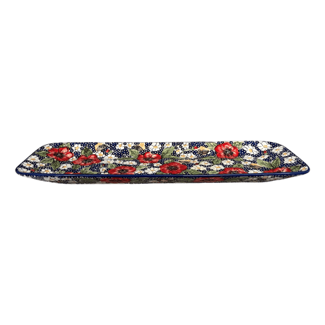 Platter, Rectangular, Long, 19.5" x 6.75" in "Poppies & Posies" by Manufaktura | P204S-IM02