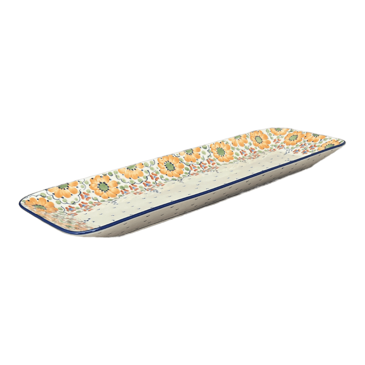 Platter, Rectangular, Long, 19.5" x 6.75" in "Autumn Harvest" by Manufaktura | P204S-LB