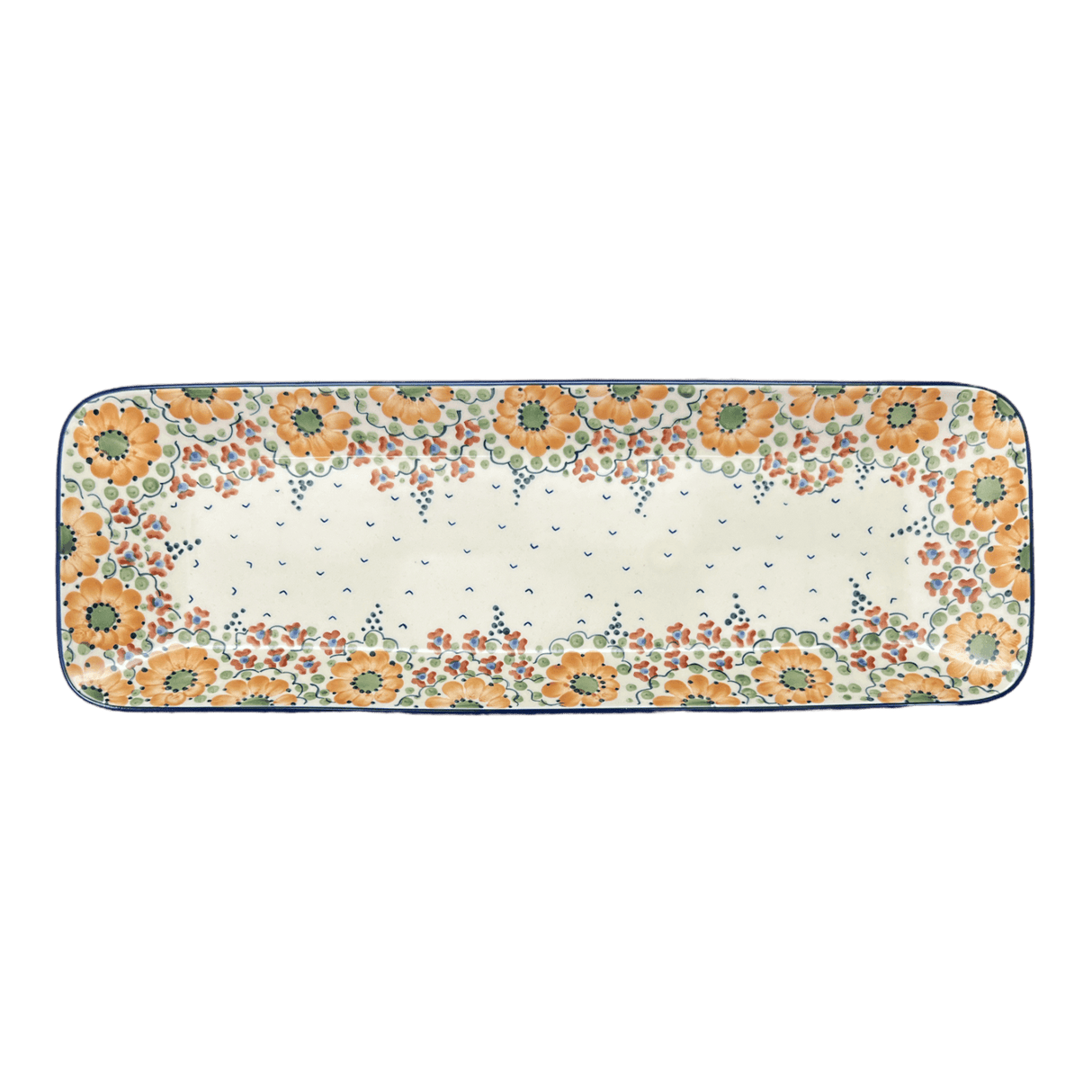 Platter, Rectangular, Long, 19.5" x 6.75" in "Autumn Harvest" by Manufaktura | P204S-LB