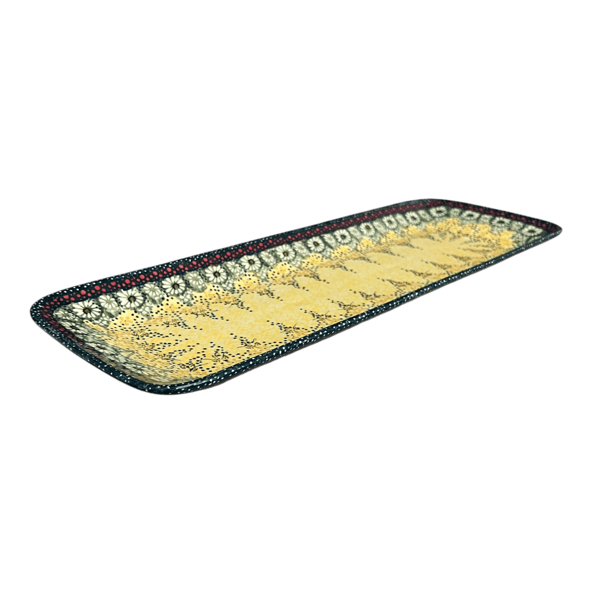Platter, Rectangular, Long, 19.5" x 6.75" in "Sunshine Grotto" by Manufaktura | P204S-WK52
