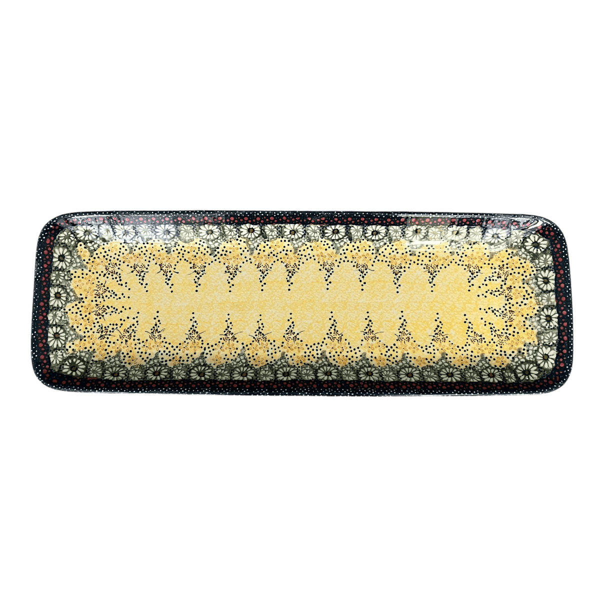Platter, Rectangular, Long, 19.5" x 6.75" in "Sunshine Grotto" by Manufaktura | P204S-WK52