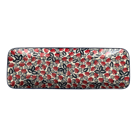 Platter, Rectangular, Long, 19.5" x 6.75" in "Strawberry Fields" by Manufaktura | P204U-AS59