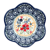 Bowl, Scalloped, Shallow, 4.25", (P205) in "Ruby Bouquet" by Manufaktura | P205S-DPCS