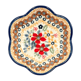 Bowl, Scalloped, Shallow, 4.25", (P205) in "Ruby Duet" by Manufaktura | P205S-DPLC