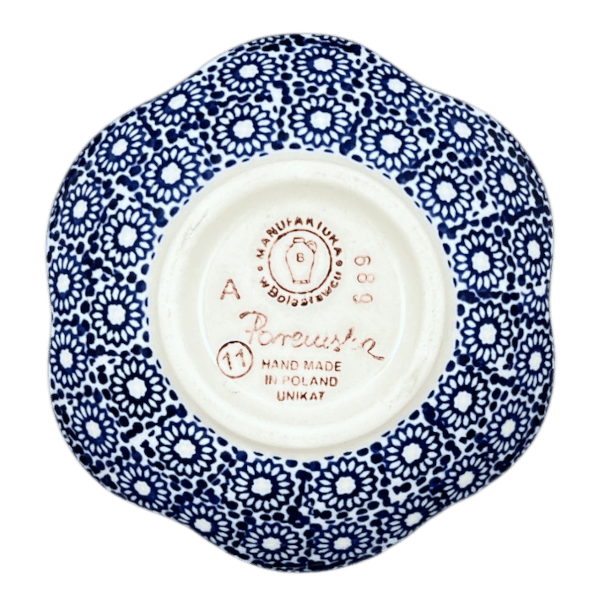 Bowl, Scalloped, Shallow, 4.25", (P205) in "Ruby Duet" by Manufaktura | P205S-DPLC