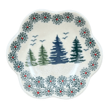 Bowl, Scalloped, Shallow, 4.25", (P205) in "Pine Forest" by Manufaktura | P205S-PS29