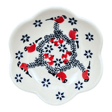 Bowl, Scalloped, Shallow, 4.25", (P205) in "Red Bird" by Manufaktura | P205T-GILE