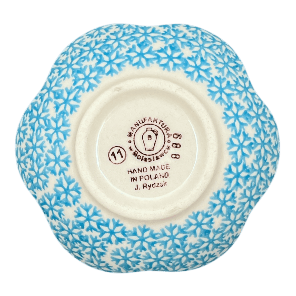 Bowl, Scalloped, Shallow, 4.25", (P205) in "Peaceful Season" by Manufaktura | P205T-JG24
