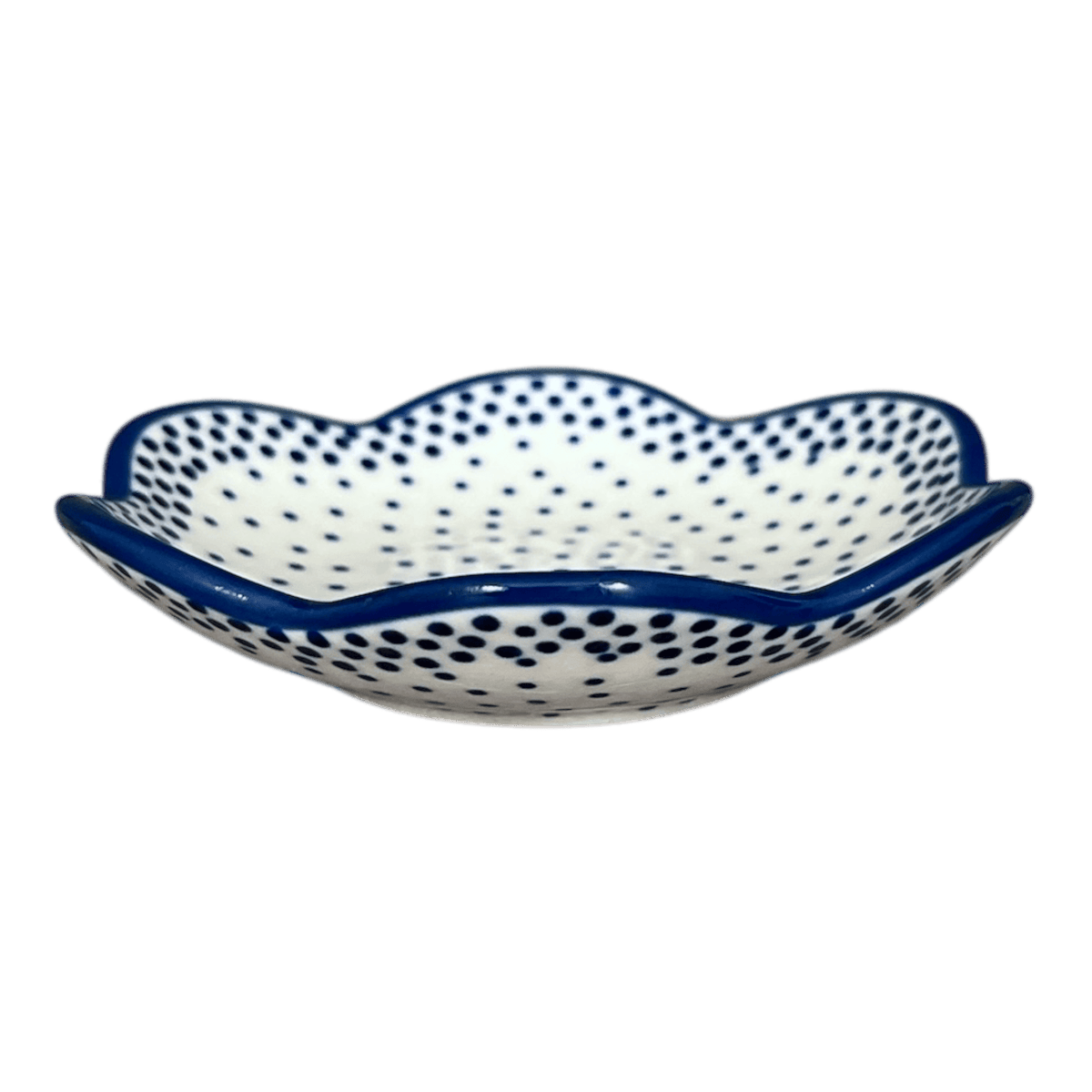 Bowl, Scalloped, Shallow, 4.25", (P205) in "Misty Blue" by Manufaktura