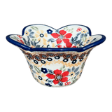 Bowl, Scalloped, 2" in "Ruby Duet" by Manufaktura | P206S-DPLC