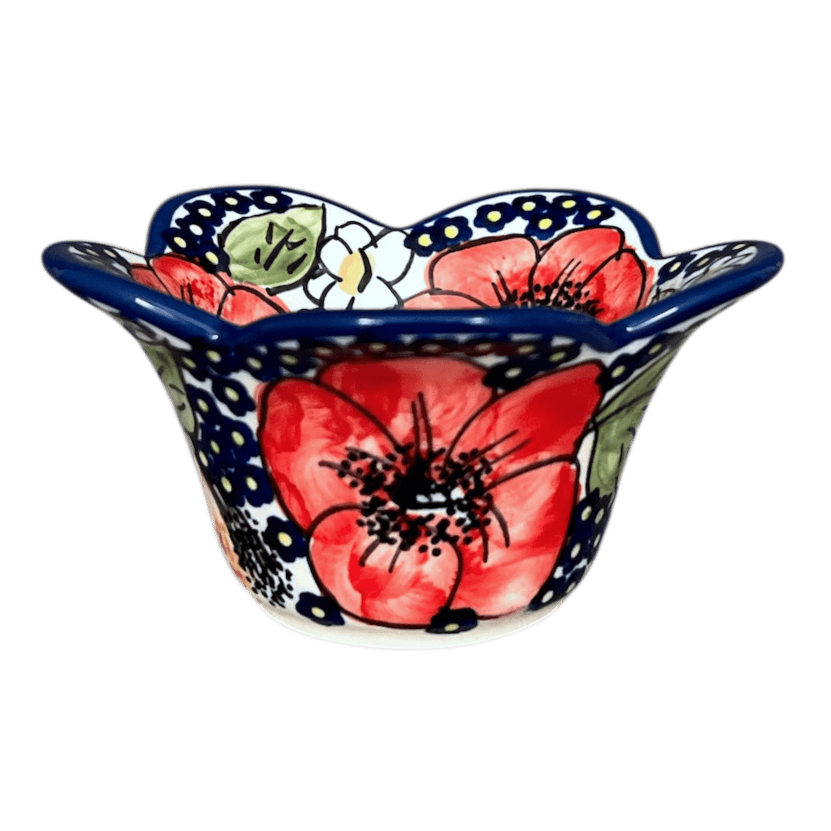Bowl, Scalloped, 2" in "Poppies & Posies" by Manufaktura | P206S-IM02