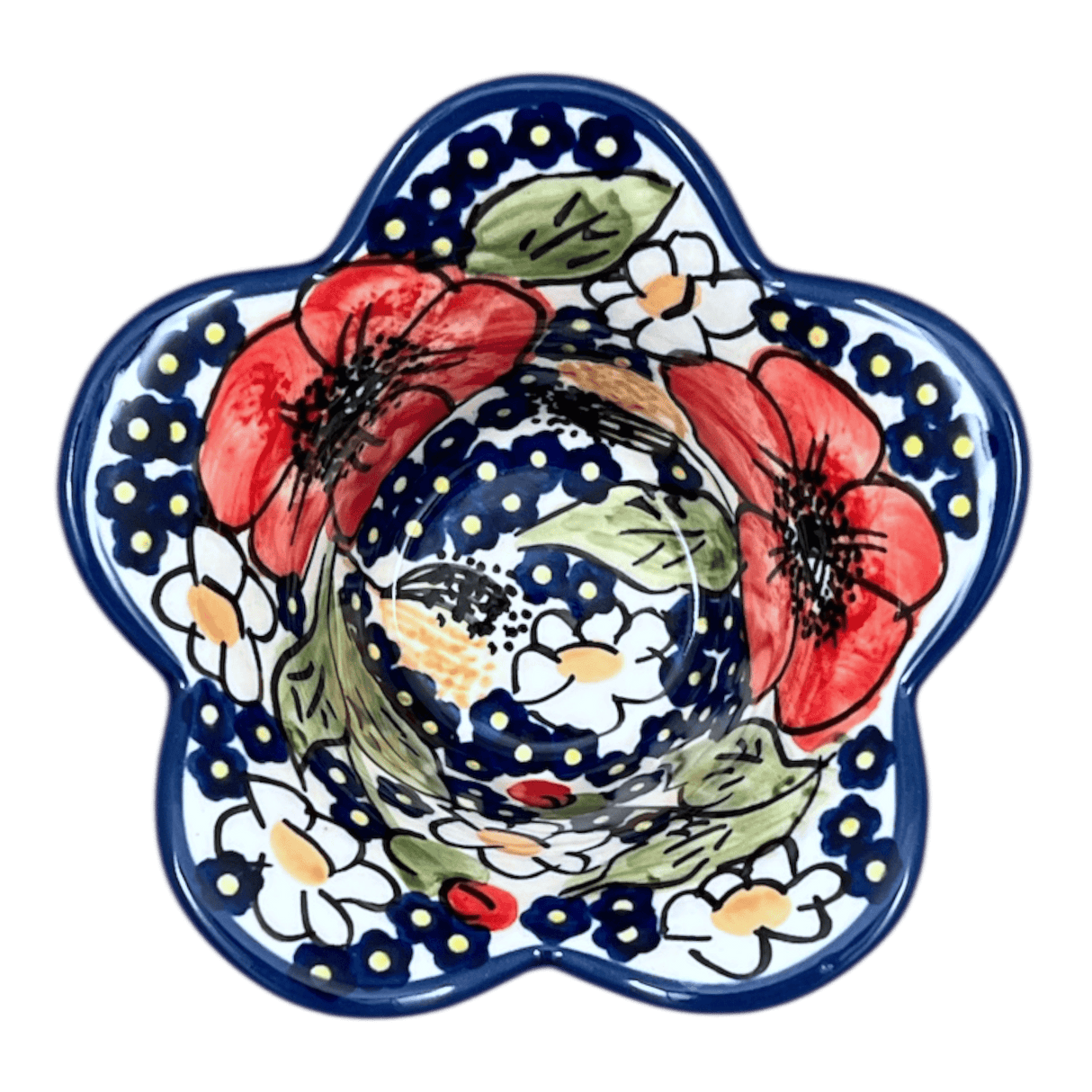 Bowl, Scalloped, 2" in "Poppies & Posies" by Manufaktura | P206S-IM02