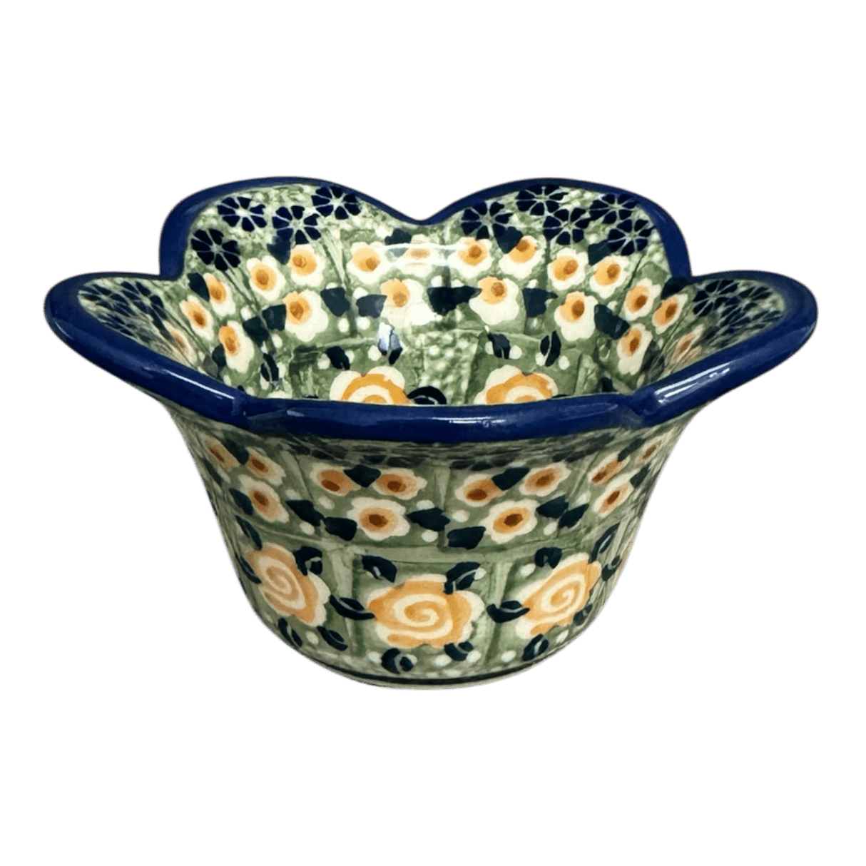Bowl, Scalloped, 2" in "Perennial Garden" by Manufaktura | P206S-LM