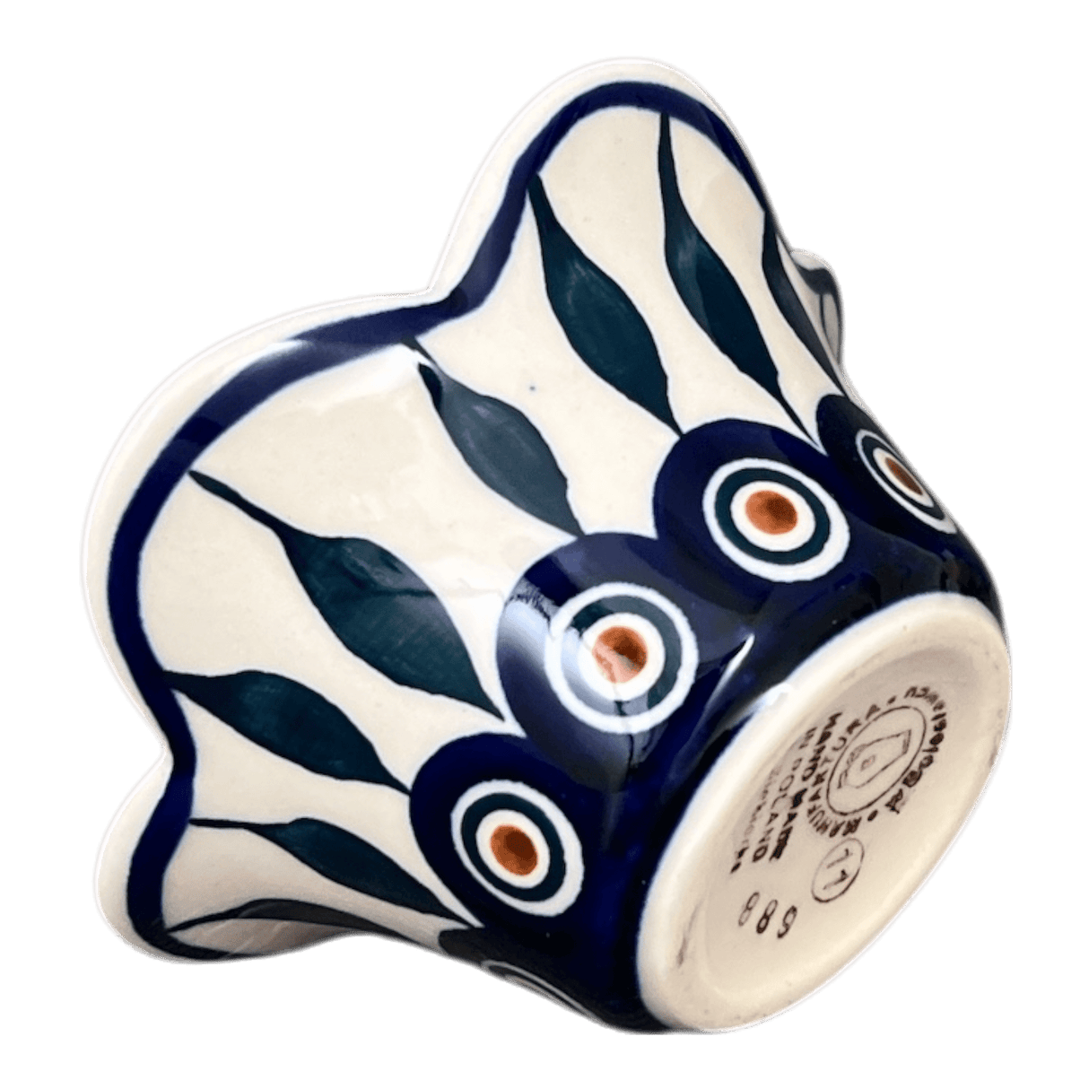Bowl, Scalloped, 2" in "Peacock" by Manufaktura | P206T-54