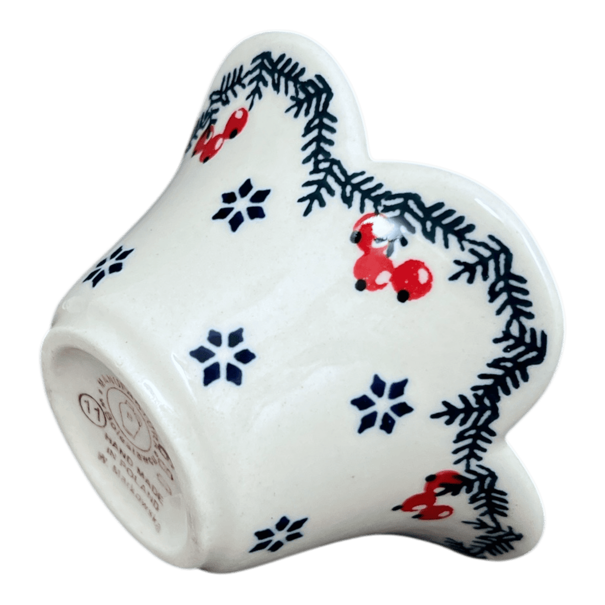 Bowl, Scalloped, 2" in "Red Bird" by Manufaktura | P206T-GILE