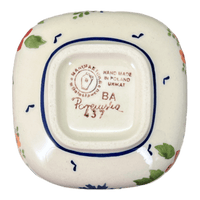 A picture of a Polish Pottery Toothbrush Holder (Brilliant Garden) | P213S-DPLW as shown at PolishPotteryOutlet.com/products/toothbrush-holder-brilliant-garden-p213s-dplw