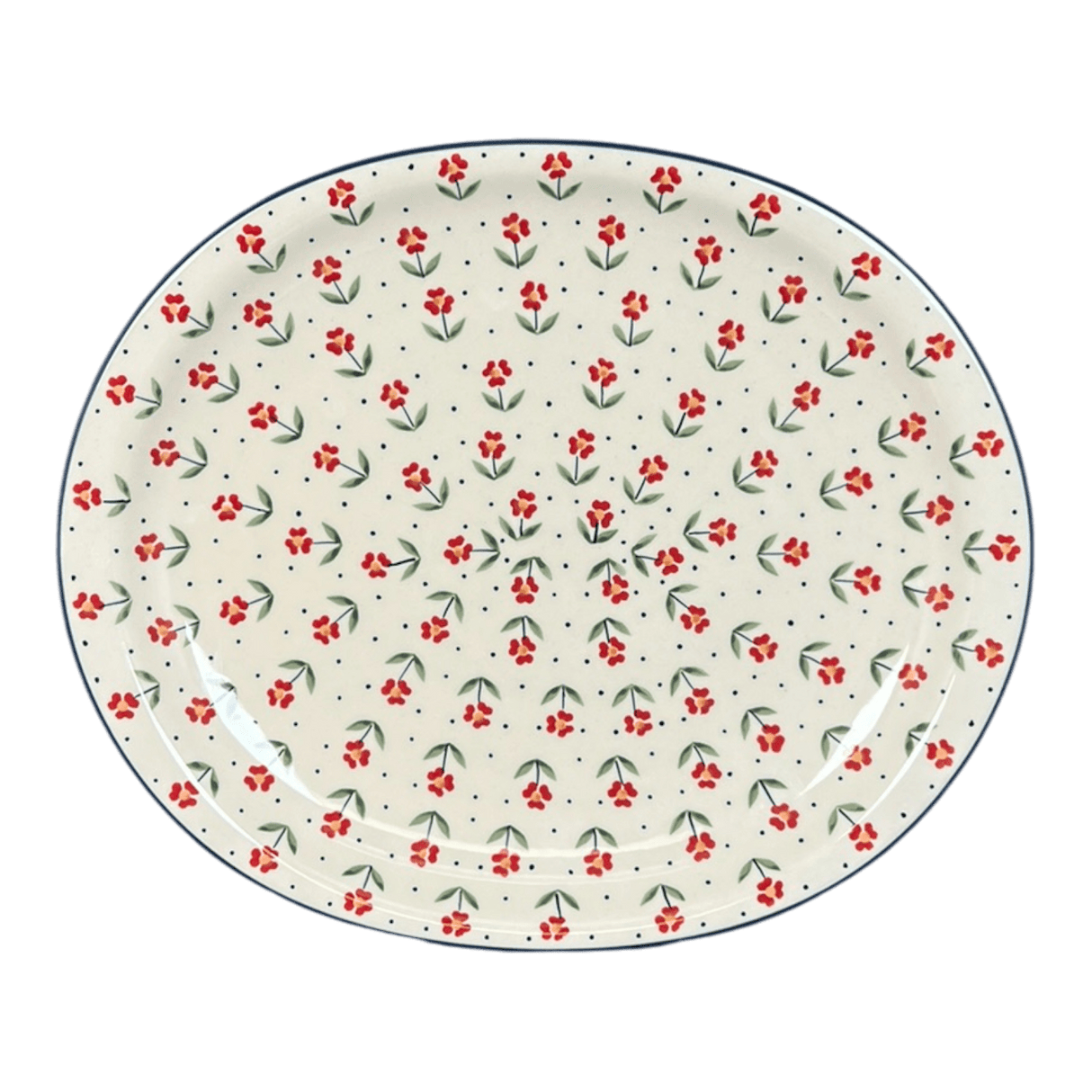 Platter, Serving, Oval, 16.5" x 13.75" in "Simply Beautiful" by Manufaktura | P218T-AC61