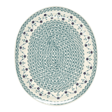 Platter, Serving, Oval, 16.5" x 13.75" in "Woven Pansies" by Manufaktura | P218T-RV