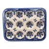 Polish Pottery 12 Cup Mini Muffin Pan (Butterfly Blues) | NDA169-17 at PolishPotteryOutlet.com