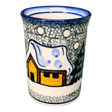 Mug, Straight Mug, 8 oz, WR (WR14A) in "Winter Cabin" by W.R. Ceramika | WR14A-AB1