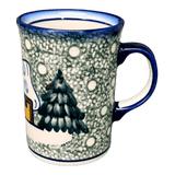 Mug, Straight Mug, 8 oz, WR (WR14A) in "Winter Cabin" by W.R. Ceramika | WR14A-AB1