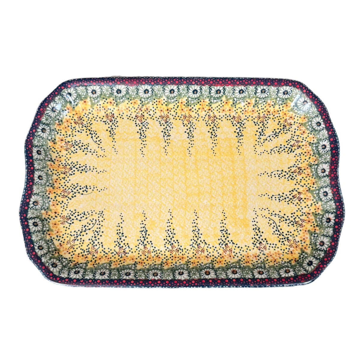Platter, Rectangular, 11.5" x 17" in "Sunshine Grotto" by Manufaktura | P158S-WK52