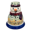 Polish Pottery Snowman Luminary (Sunshine Grotto) | L026S-WK52 at PolishPotteryOutlet.com