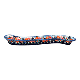 Polish Pottery Curved Olive Boat (Fall Wildflowers) | NDA132-23 Additional Image at PolishPotteryOutlet.com