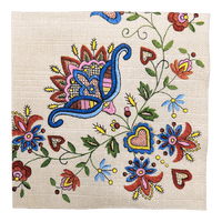 A picture of a Polish Pottery Dinner Napkins - Folk Art as shown at PolishPotteryOutlet.com/products/dinner-napkins-folk-art