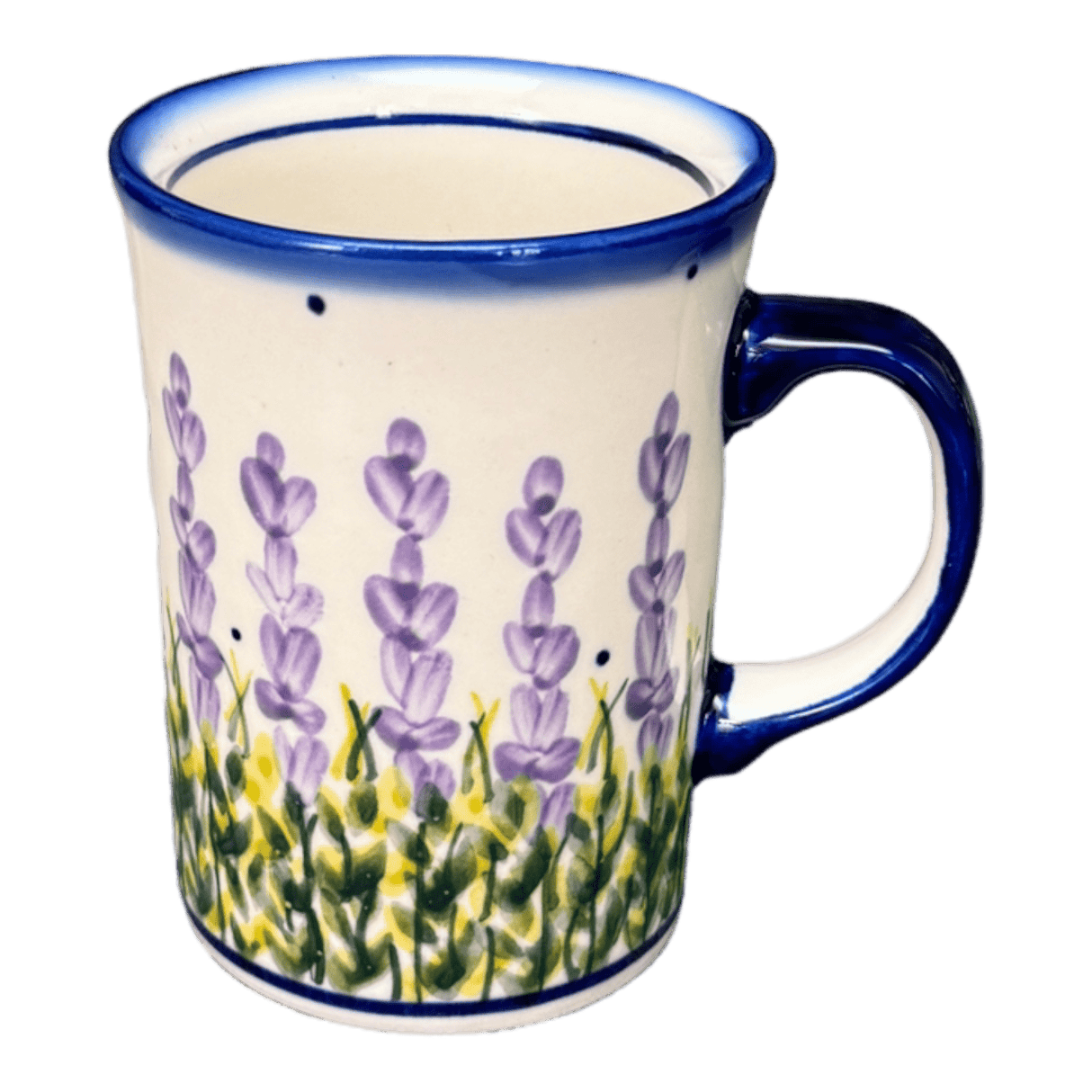 Mug, Straight Mug, 8 oz, WR (WR14A) in "Lavender Fields" by W.R. Ceramika | WR14A-BW4