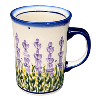 A picture of a Polish Pottery 8 oz. Straight Mug (Lavender Fields) | WR14A-BW4 as shown at PolishPotteryOutlet.com/products/8-oz-straight-mug-lavender-fields-wr14a-bw4