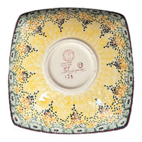 A picture of a Polish Pottery Medium Nut Dish (Sunshine Grotto) | M113S-WK52 as shown at PolishPotteryOutlet.com/products/medium-nut-dish-sunshine-grotto