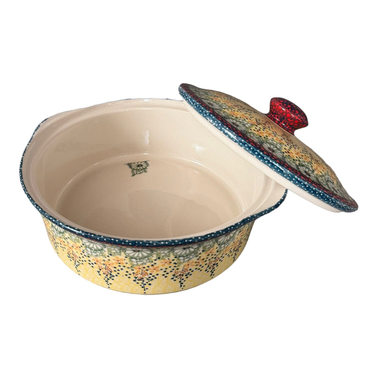 Baker, Round, with Lid, Deep, 8" in "Sunshine Grotto" by Manufaktura | Z128S-WK52