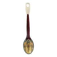 A picture of a Polish Pottery Stirring Spoon (Sunshine Grotto) | L008S-WK52 as shown at PolishPotteryOutlet.com/products/large-stirring-spoon-sunshine-grotto