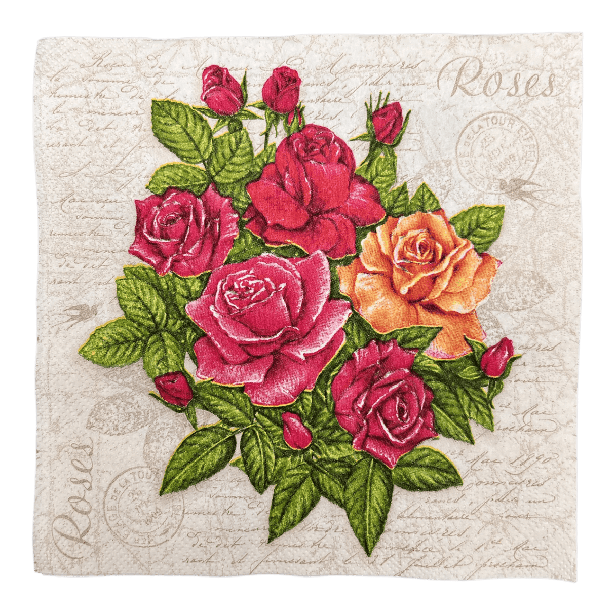 Dinner Napkins in "Boquet of Roses" by MAKI | NAPKIN-BOR