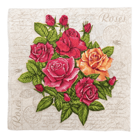 A picture of a Polish Pottery Dinner Napkins - Bouquet of Roses as shown at PolishPotteryOutlet.com/products/dinner-napkins-bouquet-of-roses