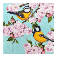 A picture of a Polish Pottery Dinner Napkins - Goldfinches as shown at PolishPotteryOutlet.com/products/dinner-napkins-goldfinches