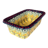 A picture of a Polish Pottery Bread Baker (Sunshine Grotto) | Z150S-WK52 as shown at PolishPotteryOutlet.com/products/bread-server-sunshine-grotto