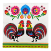 Polish Pottery Dinner Napkins - Two Roosters at PolishPotteryOutlet.com